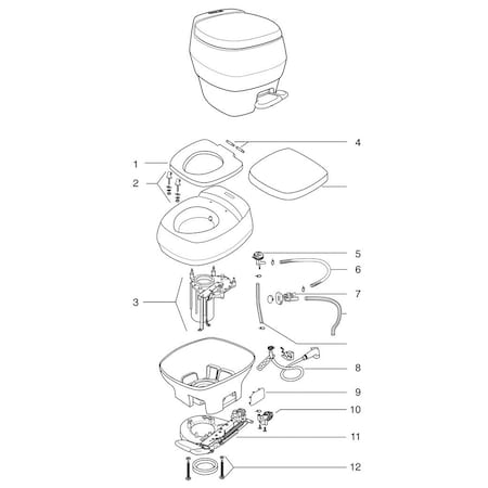 Thetford LOWER MECH ASSY 33187